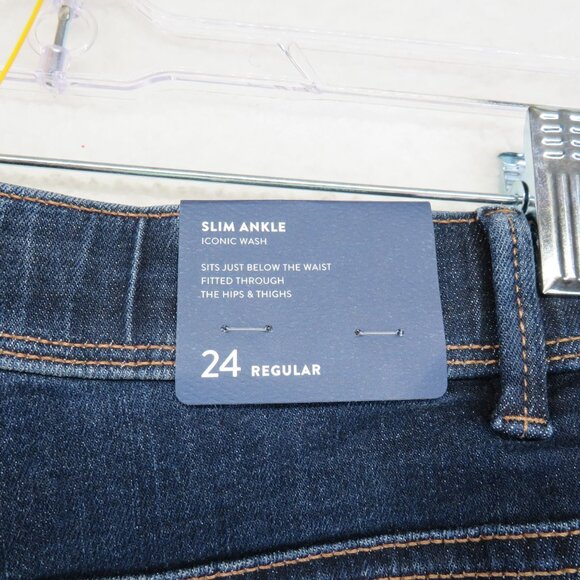 J Jill Jeans Size 24 Regular Slim Ankle Iconic Dark Wash Cotton Stretch New - Picture 5 of 16